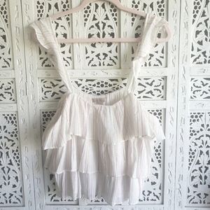 NWOT, Wanderly Ruffled Crop top large